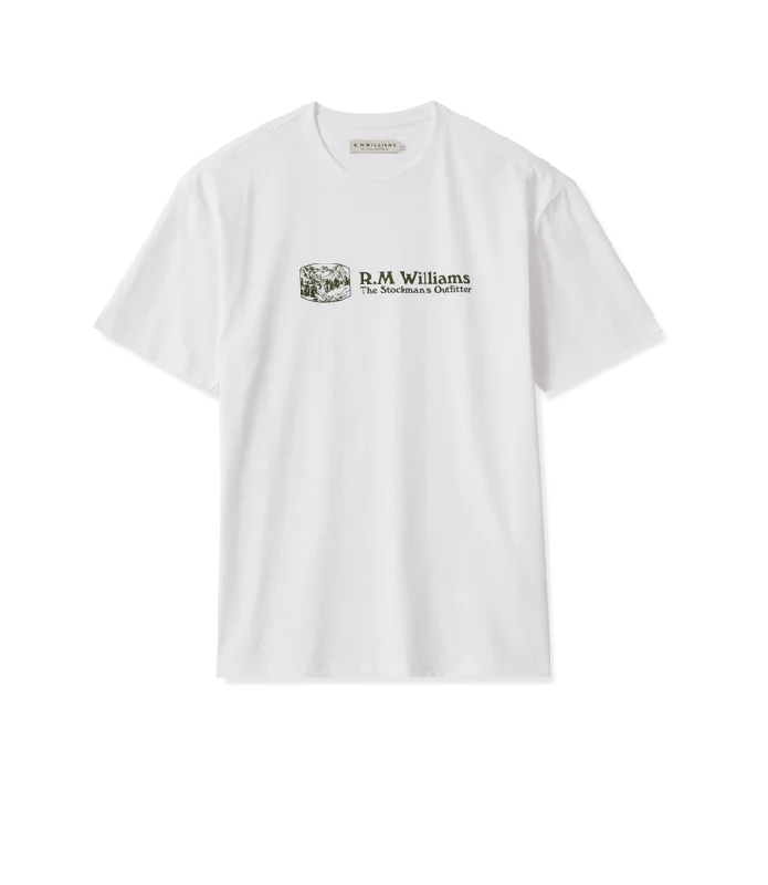 Men's T-shirts comfy black-Outfitter Tee - White and Green