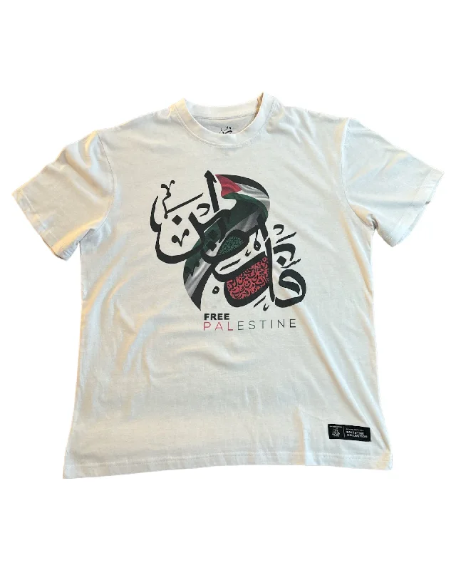 Men's T-shirts durable white-Palestine Double-Sided T-Shirts 4: A Canvas of Freedom, Pride, and Heritage