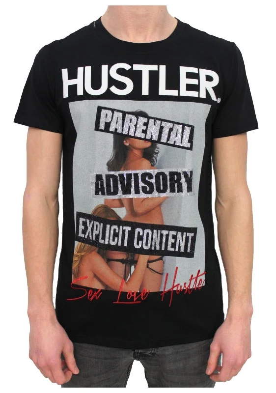 Men's T-shirts soft tan-PARENTAL HUSTLER T-SHIRT | BLACK