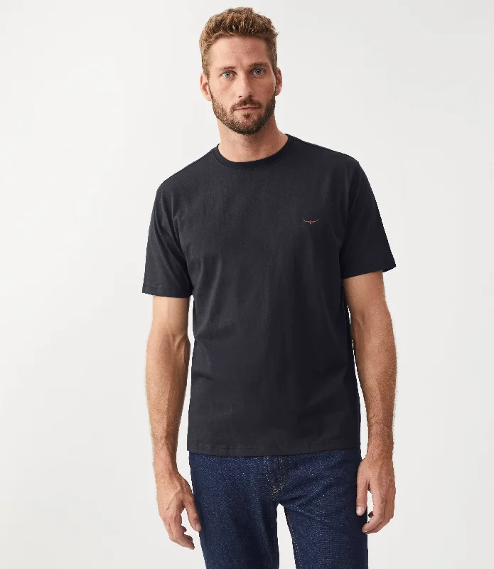 Men's T-shirts soft gray-Parson T-Shirt - Navy/Chestnut