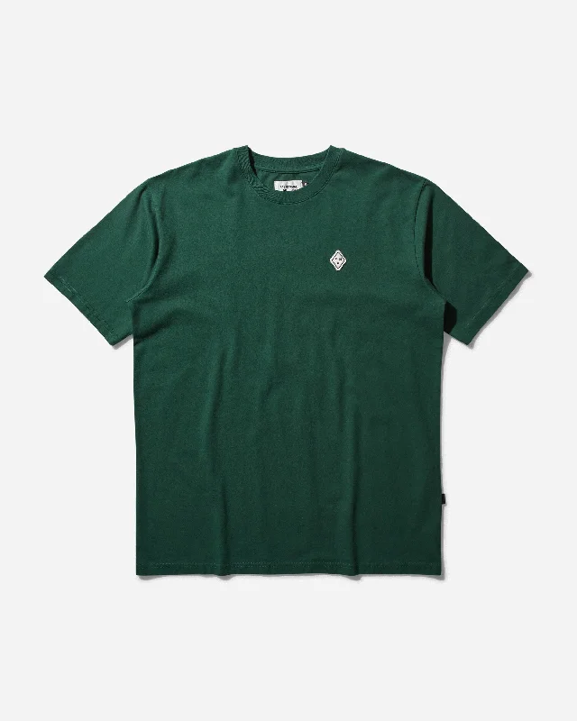 Men's T-shirts graphic tan-Men's Off-Race Patch T-Shirt Pine Green