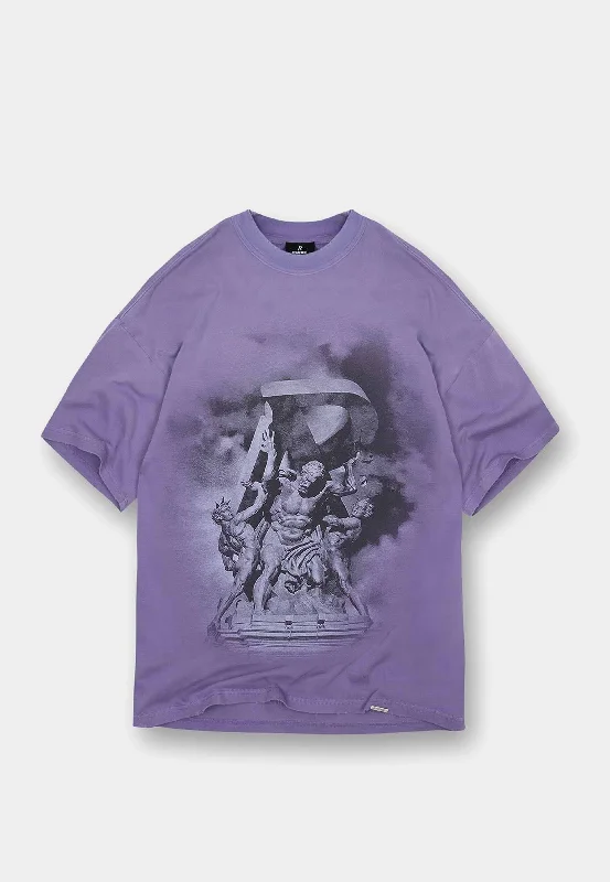 Men's T-shirts graphic gray-Represent Atlas T-Shirt Purple