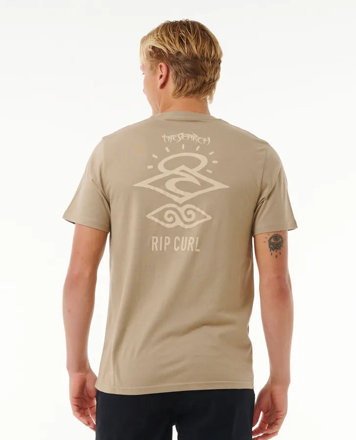 Men's T-shirts everyday tan-Search Icon Tee - Sand Dune