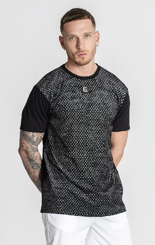 Men's T-shirts stylish black-Silver VIP Tee