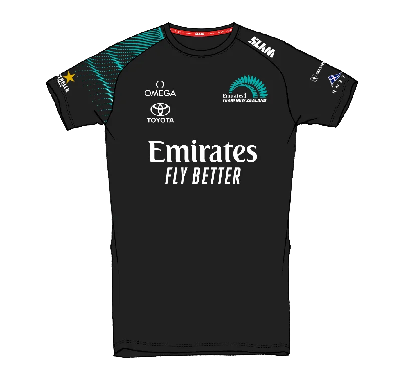 Men's T-shirts lightweight green-SLAM Emirates Team New Zealand Sunblock T-Shirt