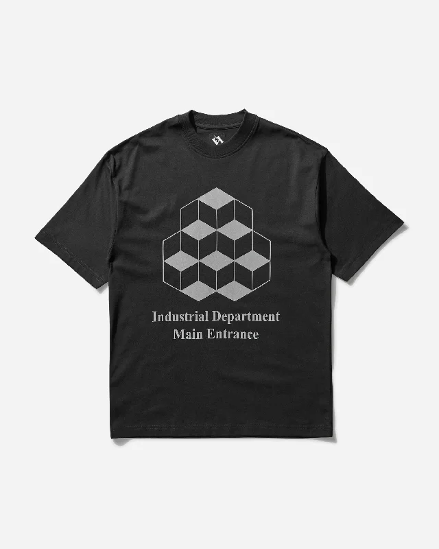 Men's T-shirts soft cotton-Men's Industrial Department T-Shirt Black