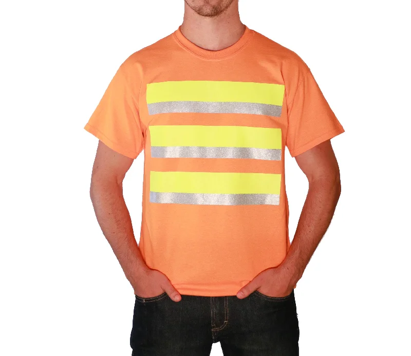 Men's T-shirts comfy green-Whistle Workwear Safety Short Sleeve T-Shirt_Safety Orange