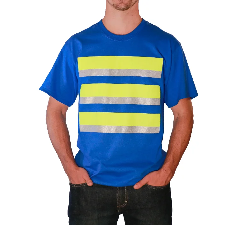 Men's T-shirts breathable white-Whistle Workwear Safety Short Sleeve T-Shirt_Royal Blue