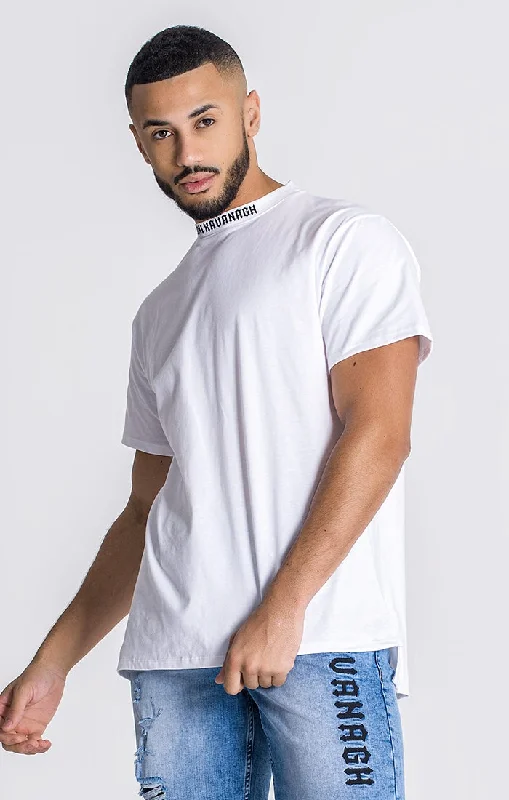 Men's T-shirts casual tan-White Hype Oversized Tee