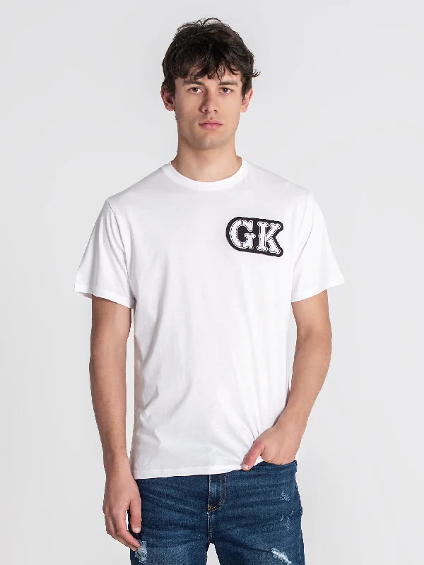 Men's T-shirts slim white-White GK West Tee