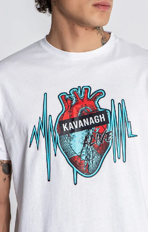 Men's T-shirts comfy navy-White Heartbeat Tee