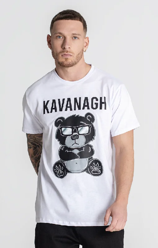 Men's T-shirts breathable black-White Mad Bear Tee