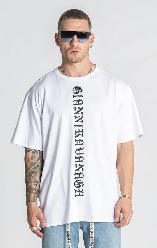 Men's T-shirts durable white-White Message Tee