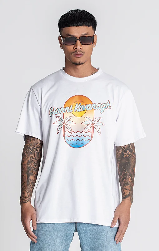 Men's T-shirts durable black-White Tropicana Oversized Tee