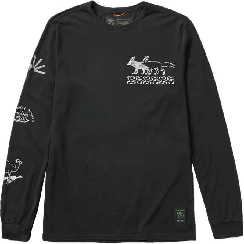 Men's long-sleeve shirts soft black-Mathis Freedom and Chaos Long Sleeve