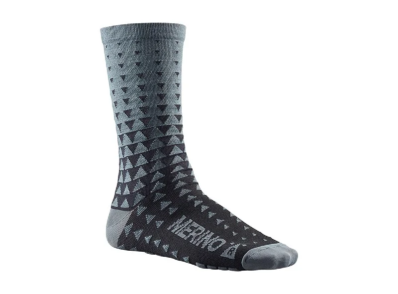 Mavic Ksyrium Merino Graphic Sock - Asphalt-Black