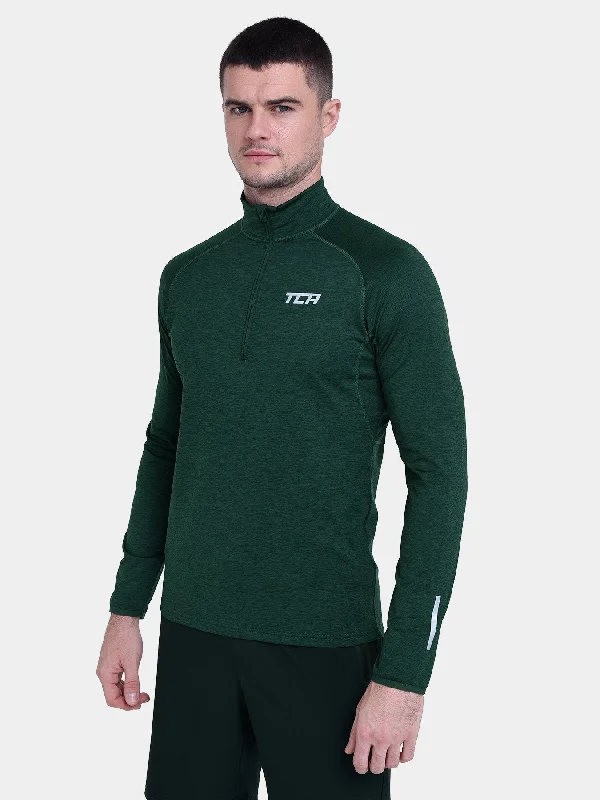 Men's long-sleeve shirts breathable gray-Winter Run Thermal Long Sleeve Running Top For Men With Brushed Inner Fabric