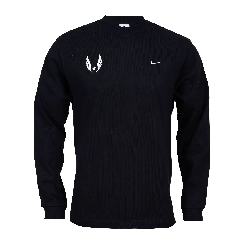 Men's long-sleeve shirts soft navy-Nike USATF Men's Long Sleeve Top