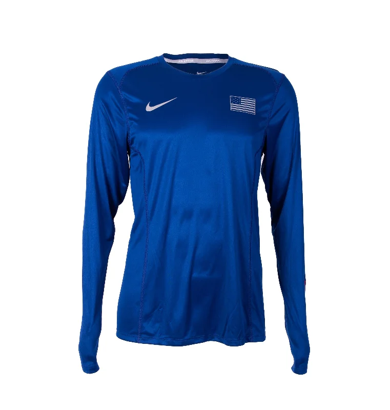 Men's long-sleeve shirts lightweight tan-Nike USA Men's Official Rio Team Miler Long Sleeve