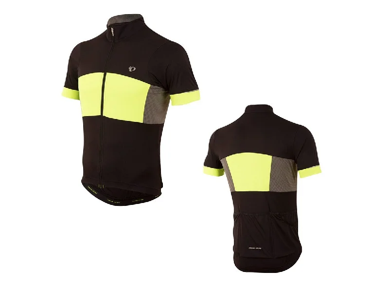 Pearl Izumi Elite Escape Semi Form Short Sleeve Road Jersey - Black-Screaming Yellow