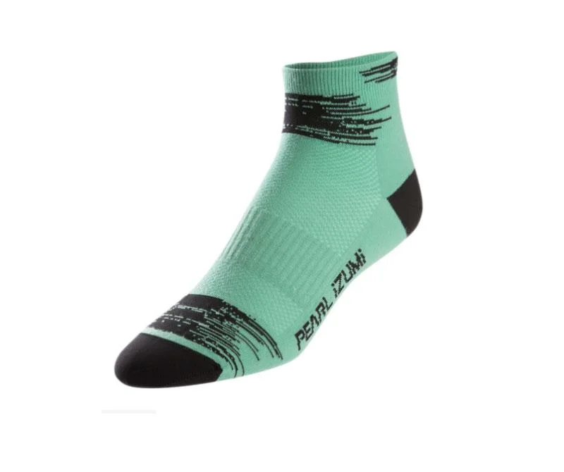 Unisex socks cozy navy-Pearl Izumi Elite Low Cuff Sock - Womens - Atlantis Streamline - 2019