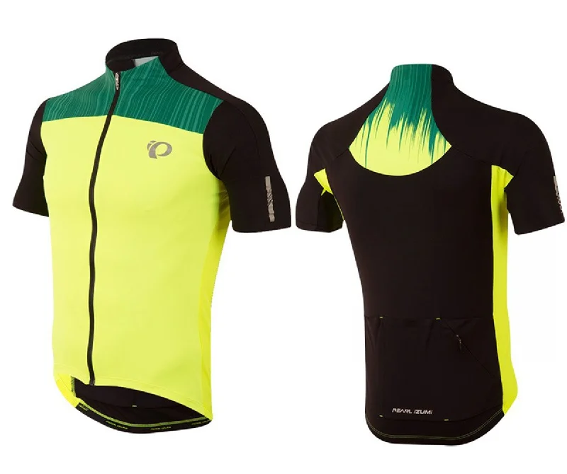 Pearl Izumi Elite Pursuit Short Sleeve Road Jersey - Screaming Yellow-Black Rush