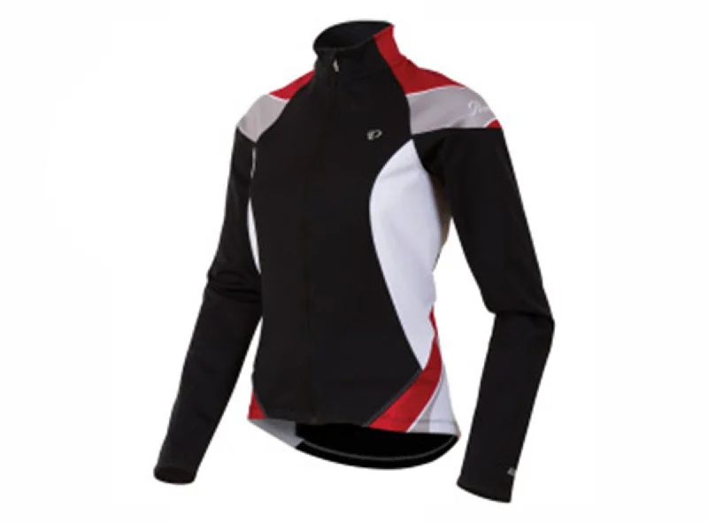 Pearl Izumi Elite Softshell 180 Cycling Jacket - Womens - Black-Crimson