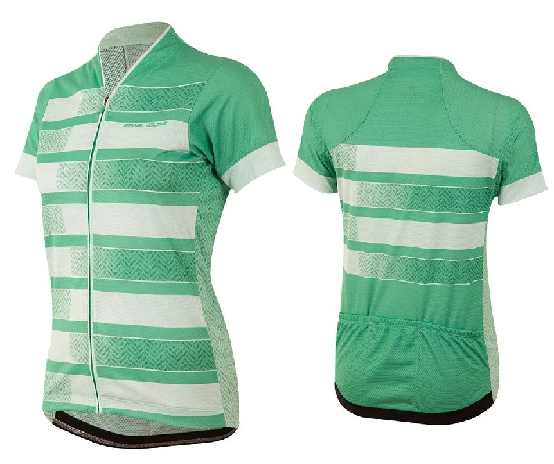 Pearl Izumi LTD Short Sleeve MTB Jersey - Womens - Green Spruce-Herringbone Stripe