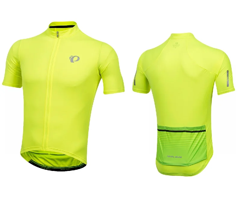 Pearl Izumi Select Pursuit Short Sleeve Road Jersey - Screaming Yellow-Black Diffuse - 2018