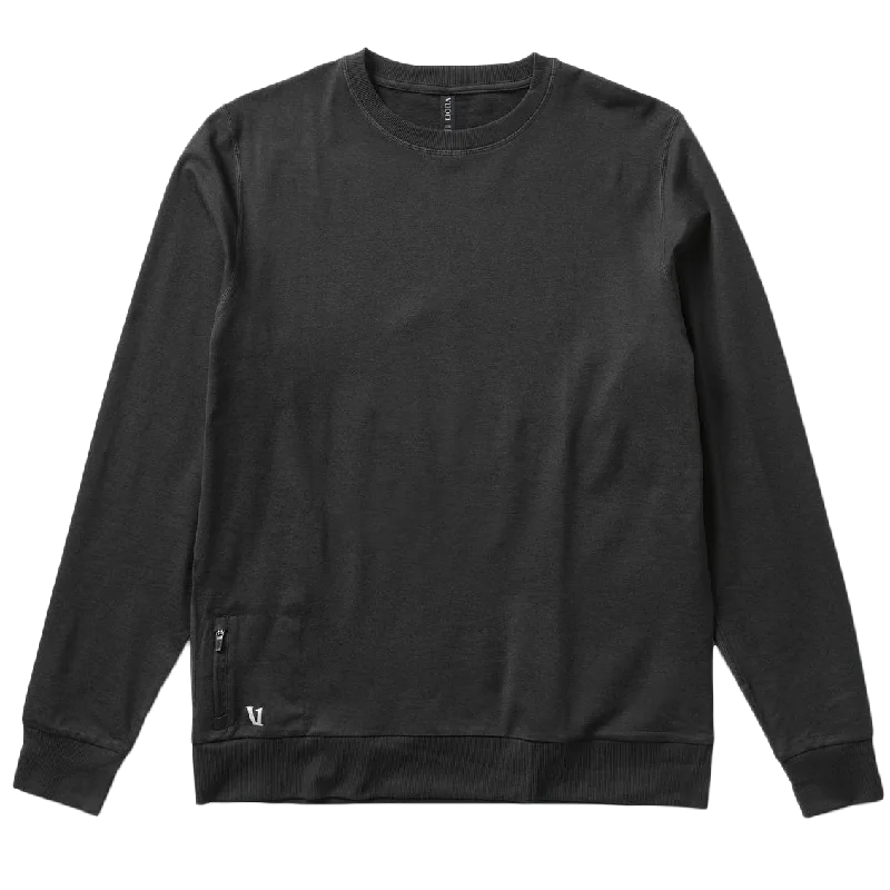 Men's long-sleeve shirts cozy black-Men's Ponto Performance Crew