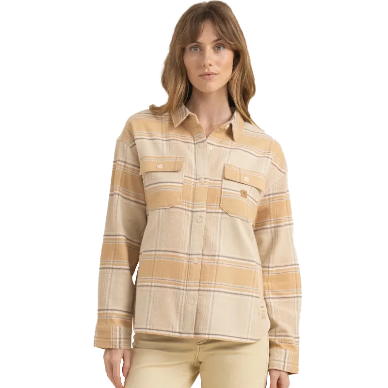 Men's long-sleeve shirts casual tan-Women's Amberley Flannel Shirt Jacket