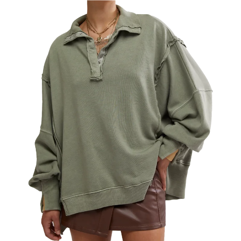 Men's long-sleeve shirts lightweight green-Women's Camden Henley