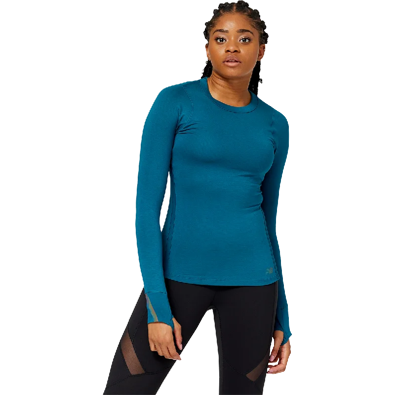 Men's long-sleeve shirts everyday navy-Women's Q Speed 1ntro Long Sleeve 2.0