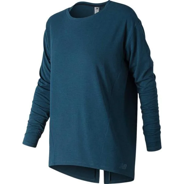 Men's long-sleeve shirts slim gray-Women's Studio Relaxed Long Sleeve