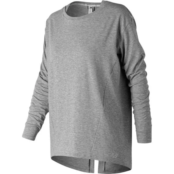 Men's long-sleeve shirts slim black-Women's Studio Relaxed Long Sleeve